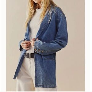 Free People We The Free Beckett Denim Blazer